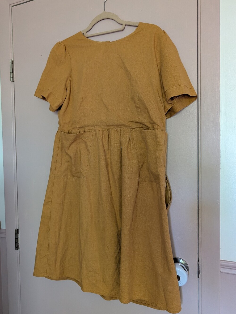 Roolee Mustard Destiny Pocket Dress Size Large